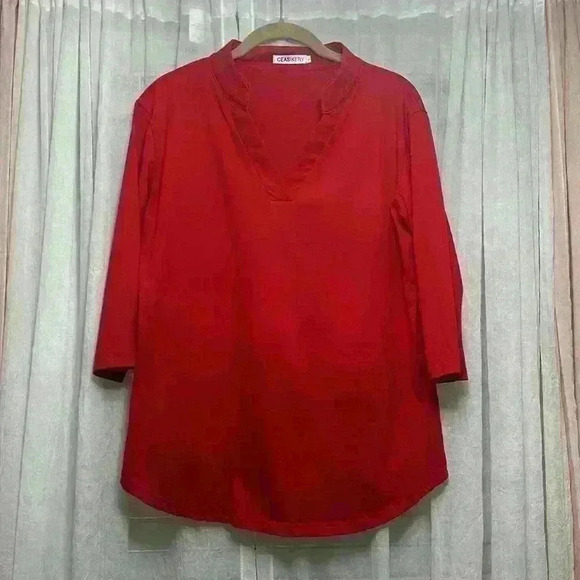 Amazon 3/4 sleeve V-Neck Tunic New Never Worn Item# 3R - Picture 4 of 5